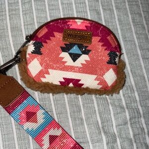 Wrangler Pink and Brown Patterned Coin Pouch